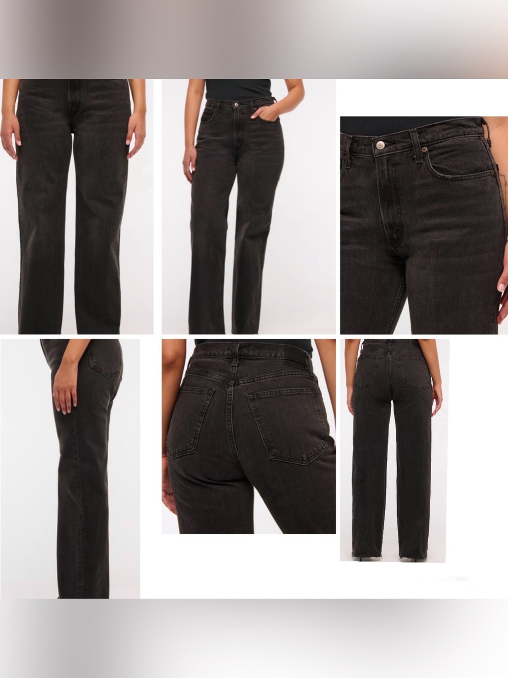 Abercrombie & Fitch 90’s Relaxed High-Rise Jeans in Washed Black